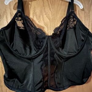 SHEIN Black Lace Detail Bustier
